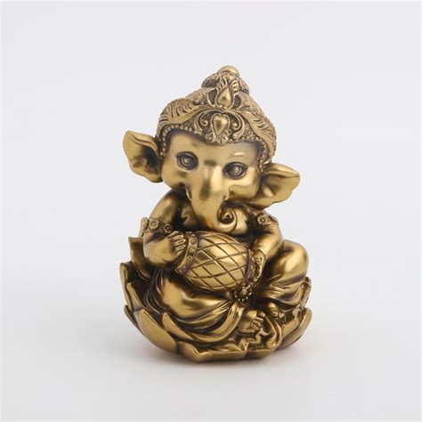 Buy Tranquil Polyresin Ganesha with Dholak Figurine from Home Centre at ...