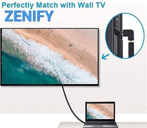 ZENIFY TV-out Cable L SHAPE HDMI Male To Female Gold-Plated Connector ...
