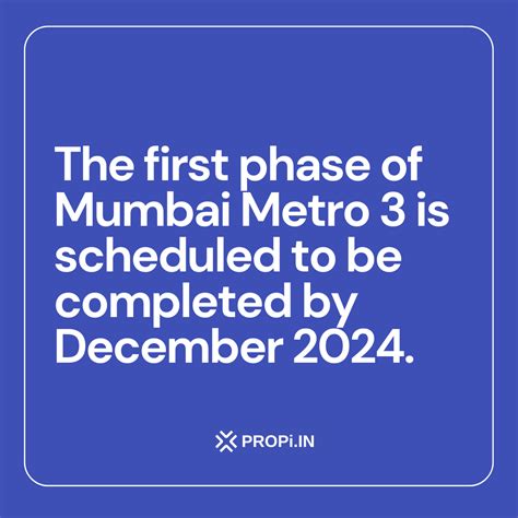 The first phase of Mumbai Metro 3 is scheduled to be completed by ...
