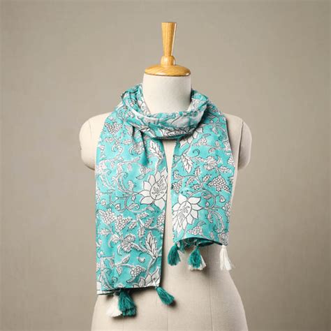 Sanganeri Stoles - Buy Sanganeri Block Print Stoles For Women's | iTokri