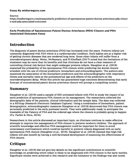 Early PDA 的图像结果
