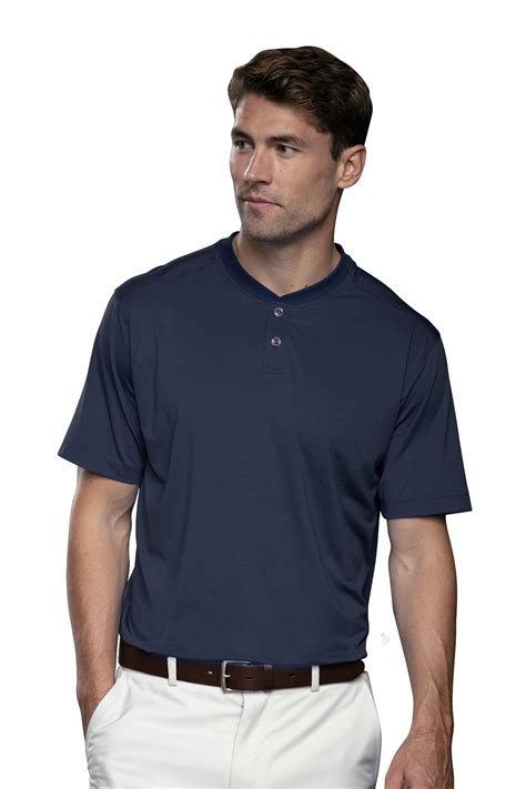 Polos | Men's Moisture-Wicking Collarless Golf Shirt | Vansport