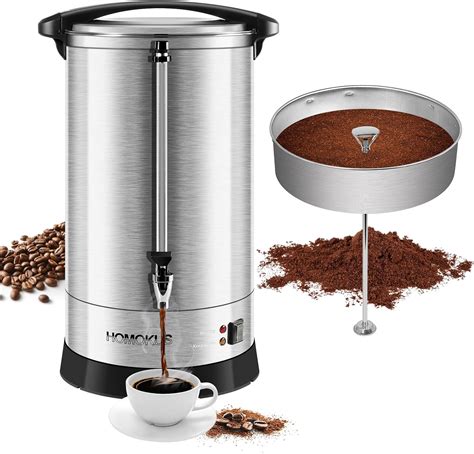 Amazon.com: HOMOKUS Commercial Coffee Urn,14.2L 100 Cup Large Coffee ...