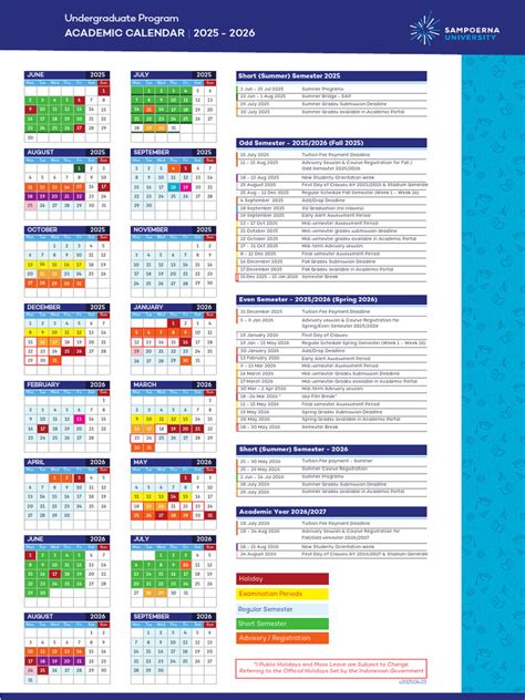 SU Academic Calendar Design AY 2025 26 Bachelor 34060 | PDF | Academic ...