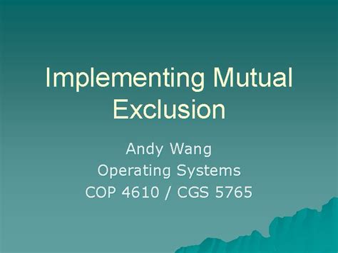 Mutual Exclusion Operating System 的图像结果