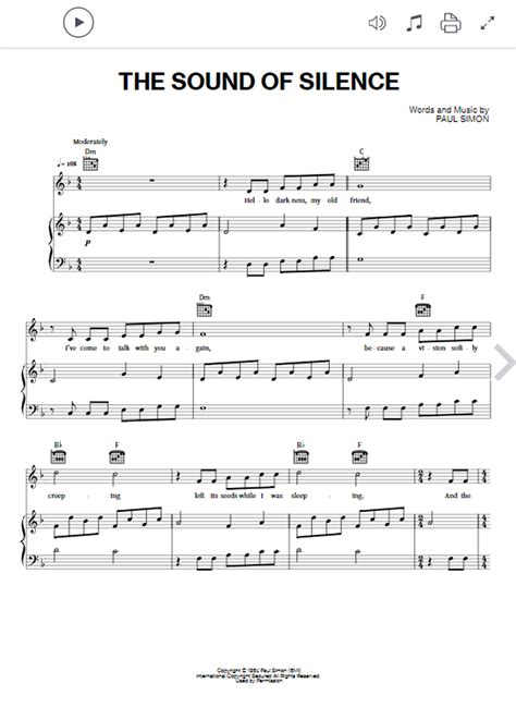 the sound of silence 楽譜 – sound of silence tab – NMVCP