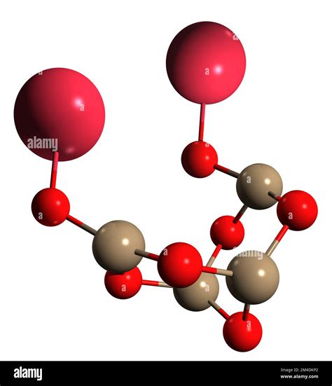 3D image of Borax skeletal formula - molecular chemical structure of ...