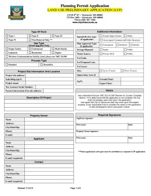 Fillable Online Planning Permit Application - City of Vancouver Fax ...