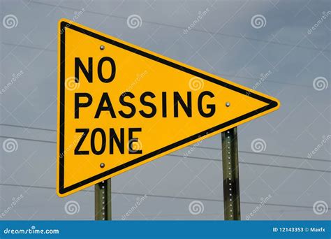 No passing zone sign stock image. Image of passing, zone - 12143353