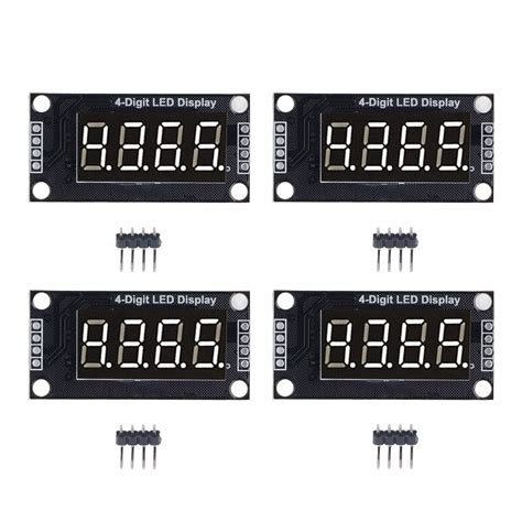 Buy 4Pcs 0.36in Digital Tube Display Module, LED 4 Digit 7 Segment ...