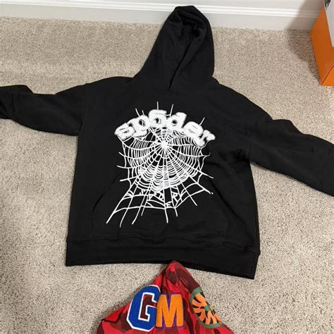 Black and white Spider hoodie #hoodie size s black... | Depop