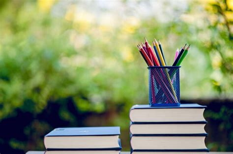 Educational equipment boards and books education concept with copy ...