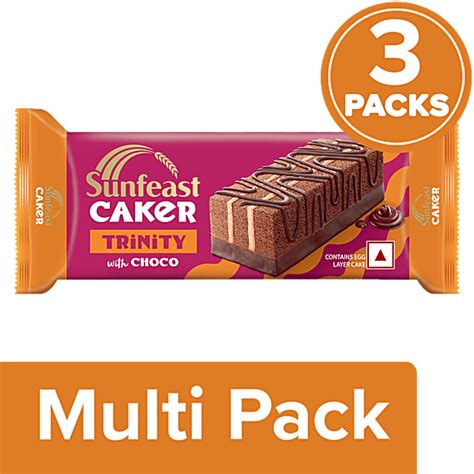 Buy Sunfeast Caker Trinity Cake - Triple Chocolate Online at Best Price ...