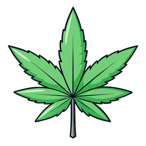 Marijuana Leaf Clipart in Cartoon Style Fun and Bold Vector ...