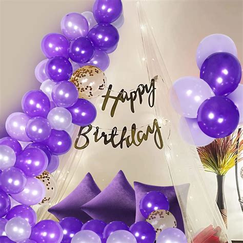 Party Propz Net, Latex, Cardstock Purple Birthday Decoration Items - 26 ...