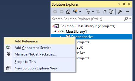 Image result for Add a Project in C# Using a Project Reference