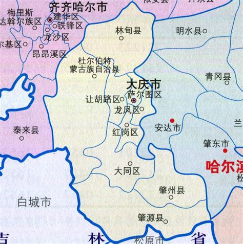 大庆市详细地图,大庆市区域分布地图 - 伤感说说吧