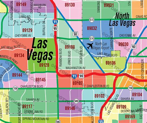 Las Vegas Valley Map Of Towns