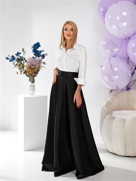 Floor Length Black Skirt