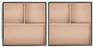 Glenor Co Jewelry Organizer Tray - Set of 2 - Stackable 6 Slots Jewelry ...