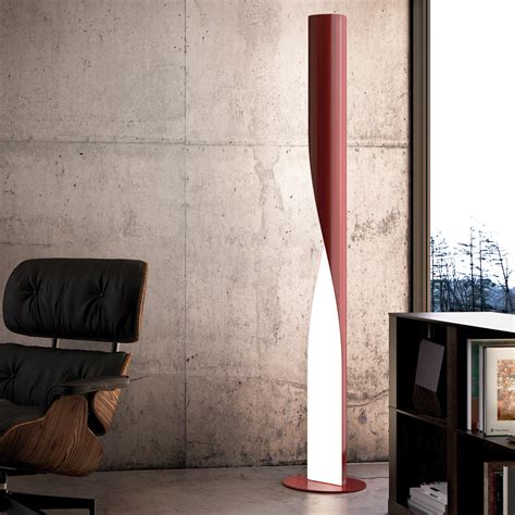 kdln Evita floor lamp, red, height 190 cm, dimmable | Lights.co.uk