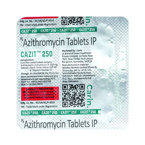 Cazit 250 Tablet | Uses, Side Effects, Price | Apollo Pharmacy