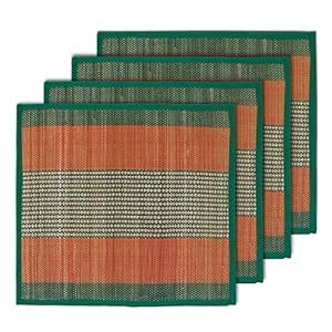 Buy MADHABI River Grass Pooja Floor Mat Aasan Green 4Piece Online at ...