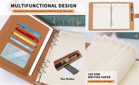 Giftana Office Planner Notebook Diary, Jute Diary with Magnetic Lock ...