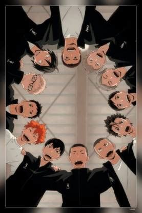 Hd Haikyuu Anime Karasuno Volleyball Matte Finish Poster P-12677 Paper ...