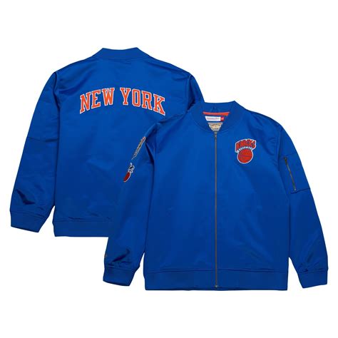 Men's New York Knicks Mitchell & Ness Blue Hardwood Classics Vintage ...