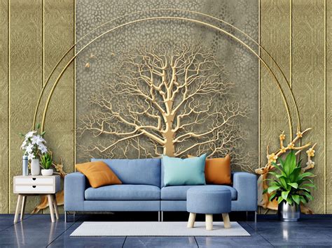 999STORE Designer Beautiful 3D Tree Art Wallpapers for Home 3D Large ...