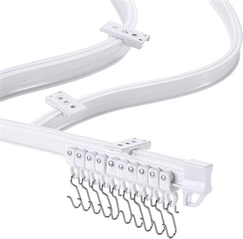 ZSTARR Flexible Bendable Ceiling Curtain Track, White, India | Ubuy