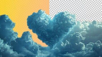 Heart in the clouds love | Premium AI-generated PSD