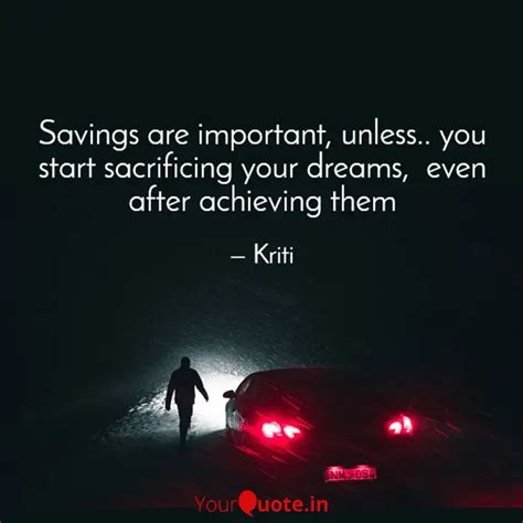Savings are important, un... | Quotes & Writings by Kriti Juneja ...
