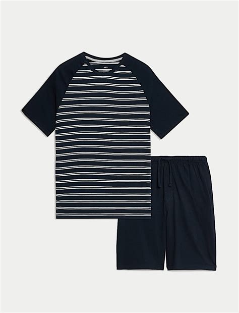 Buy Pure Cotton Striped Pyjama Set at Marks & Spencer