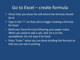 Excel Creating Formulas For 的图像结果