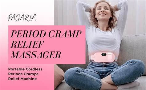 PAGARIA Period Cramp Relief Massager & Heating Pad for Period Cramps ...