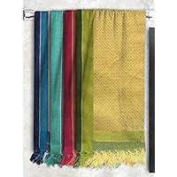 Athom Living Light Weight Cotton Premium Waffle Border Bath Towel ...