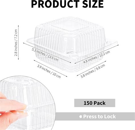 Buy Ruisita 120 Pieces Take Out Containers Thickened Clear Plastic ...