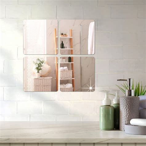 Buy WallWear Self Adhesive Plastic Oval Mirror For Wall Stickers (30X20 ...