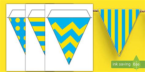 Blue and Yellow Bunting Display Pack | Primary Resources