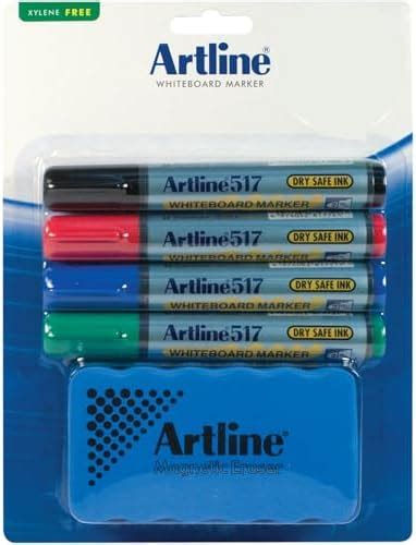 Shachihata SHA47421 Whiteboard Marker Kit with Magnetic Eraser - Black ...