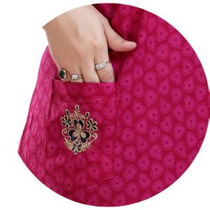 TRUNDZ Women's Cotton Embroidered Maxi Night Gown (2193-2196_Pink ...