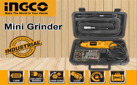 INGCO Mini Grinder Kit, 6 Adjusting Speed, 130w Min Size Electric ...