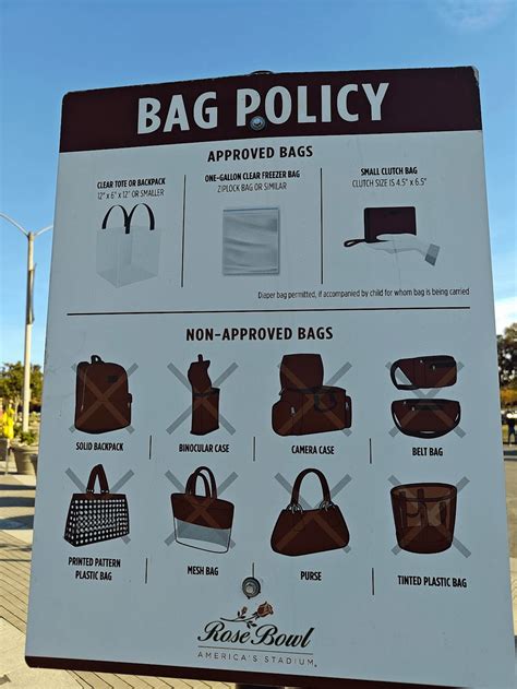 Rose Bowl Clear Bag Policy for Sinnoh Tour : r/TheSilphRoad