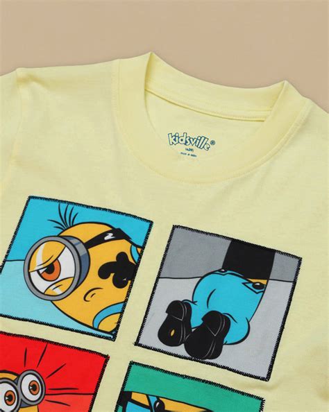 Minions Printed Regular Fit Tshirt For Boys – Kidsville