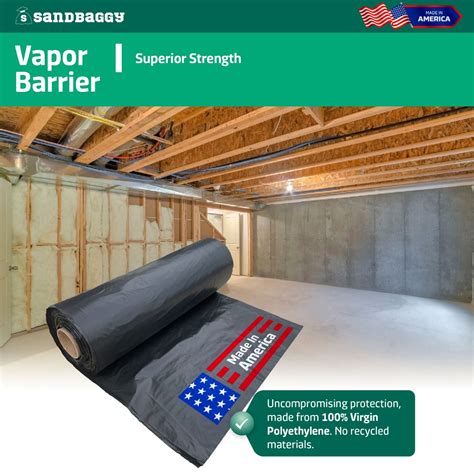 Vapor Barrier- 6 Mil or 10 Mil Thick Polyethylene - Sandbaggy
