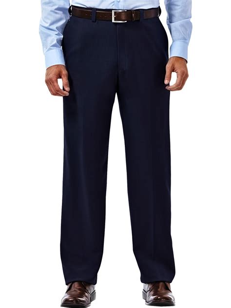 Haggar Mens Flat Front Classic Fit Dress Pants - Walmart.com