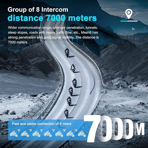 Buy EJEAS MS8 Motorcycle Helmet Bluetooth Intercom, New Upgrade Mesh ...