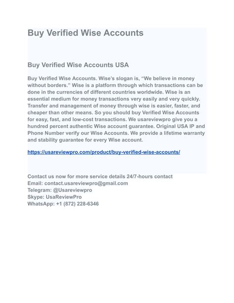 PPT - Buy Verified Wise Accounts PowerPoint Presentation, free download ...